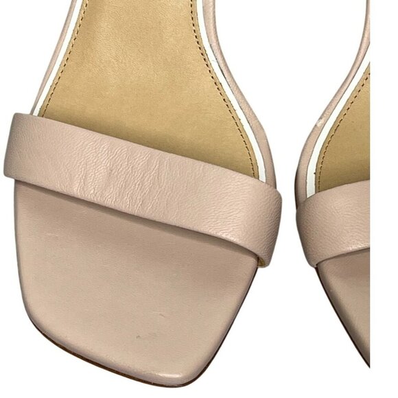 Rag & Bone Ellis Sandal Nude Leather Block Heel Ankle Strap Sandals SZ 39, US 9 - Picture 10 of 14